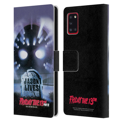 Friday the 13th Part VI Jason Lives Key Art Poster Leather Book Wallet Case Cover For Samsung Galaxy A31 (2020)