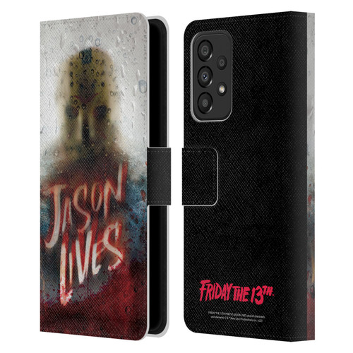 Friday the 13th Part VI Jason Lives Key Art Poster 2 Leather Book Wallet Case Cover For Samsung Galaxy A33 5G (2022)