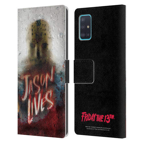 Friday the 13th Part VI Jason Lives Key Art Poster 2 Leather Book Wallet Case Cover For Samsung Galaxy A51 (2019)