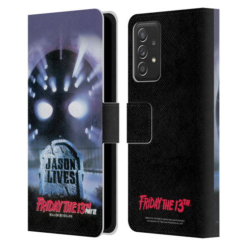 Friday the 13th Part VI Jason Lives Key Art Poster Leather Book Wallet Case Cover For Samsung Galaxy A52 / A52s / 5G (2021)