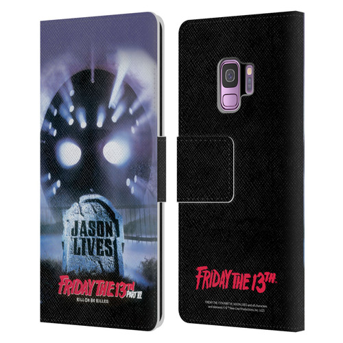 Friday the 13th Part VI Jason Lives Key Art Poster Leather Book Wallet Case Cover For Samsung Galaxy S9
