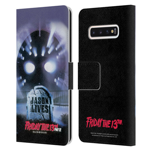 Friday the 13th Part VI Jason Lives Key Art Poster Leather Book Wallet Case Cover For Samsung Galaxy S10
