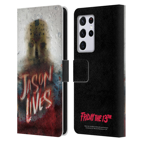 Friday the 13th Part VI Jason Lives Key Art Poster 2 Leather Book Wallet Case Cover For Samsung Galaxy S21 Ultra 5G