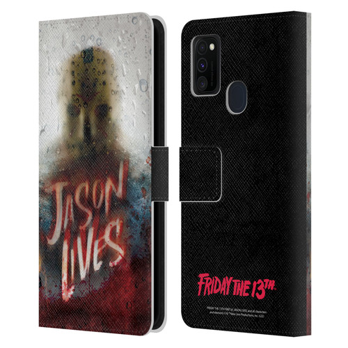 Friday the 13th Part VI Jason Lives Key Art Poster 2 Leather Book Wallet Case Cover For Samsung Galaxy M30s (2019)/M21 (2020)