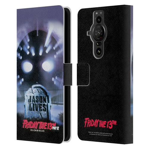Friday the 13th Part VI Jason Lives Key Art Poster Leather Book Wallet Case Cover For Sony Xperia Pro-I