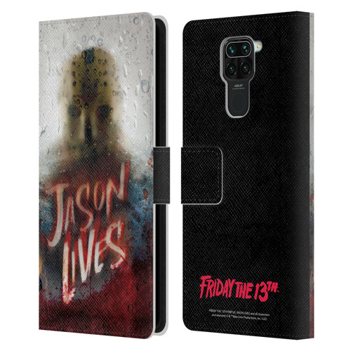 Friday the 13th Part VI Jason Lives Key Art Poster 2 Leather Book Wallet Case Cover For Xiaomi Redmi Note 9 / Redmi 10X 4G