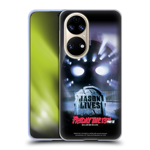Friday the 13th Part VI Jason Lives Key Art Poster Soft Gel Case for Huawei P50