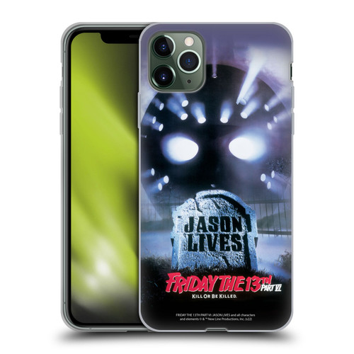 Friday the 13th Part VI Jason Lives Key Art Poster Soft Gel Case for Apple iPhone 11 Pro Max
