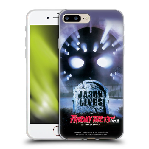 Friday the 13th Part VI Jason Lives Key Art Poster Soft Gel Case for Apple iPhone 7 Plus / iPhone 8 Plus
