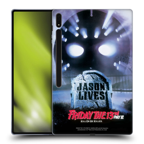 Friday the 13th Part VI Jason Lives Key Art Poster Soft Gel Case for Samsung Galaxy Tab S8 Ultra