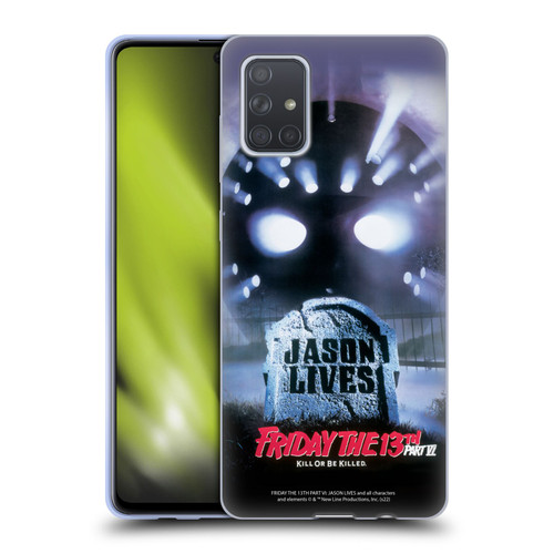 Friday the 13th Part VI Jason Lives Key Art Poster Soft Gel Case for Samsung Galaxy A71 (2019)