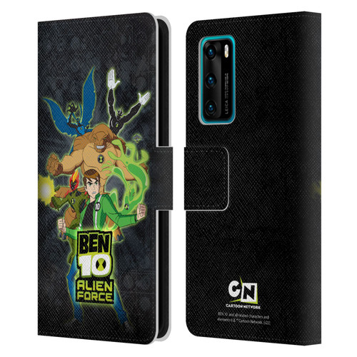 Ben 10: Alien Force Graphics Character Art Leather Book Wallet Case Cover For Huawei P40 5G