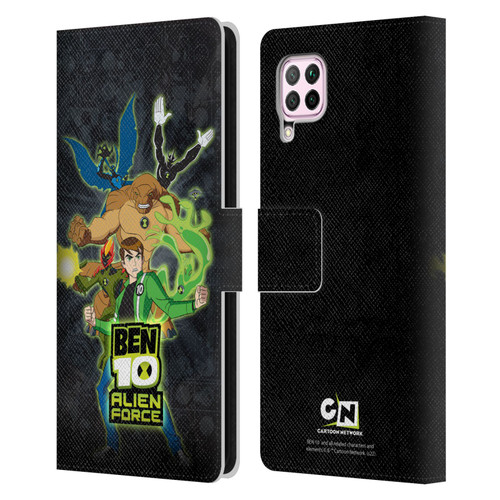 Ben 10: Alien Force Graphics Character Art Leather Book Wallet Case Cover For Huawei Nova 6 SE / P40 Lite