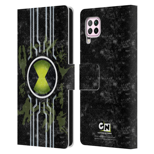 Ben 10: Alien Force Graphics Omnitrix Leather Book Wallet Case Cover For Huawei Nova 6 SE / P40 Lite