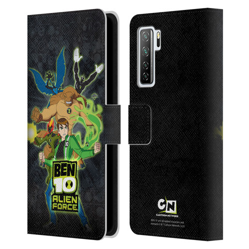 Ben 10: Alien Force Graphics Character Art Leather Book Wallet Case Cover For Huawei Nova 7 SE/P40 Lite 5G