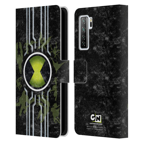 Ben 10: Alien Force Graphics Omnitrix Leather Book Wallet Case Cover For Huawei Nova 7 SE/P40 Lite 5G