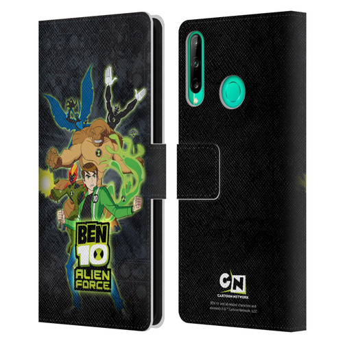 Ben 10: Alien Force Graphics Character Art Leather Book Wallet Case Cover For Huawei P40 lite E