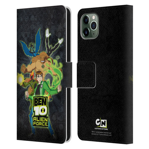 Ben 10: Alien Force Graphics Character Art Leather Book Wallet Case Cover For Apple iPhone 11 Pro Max