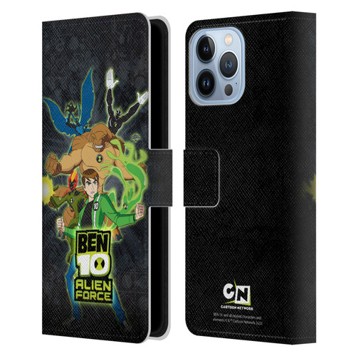Ben 10: Alien Force Graphics Character Art Leather Book Wallet Case Cover For Apple iPhone 13 Pro Max