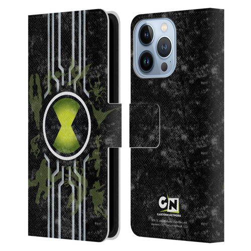 Ben 10: Alien Force Graphics Omnitrix Leather Book Wallet Case Cover For Apple iPhone 13 Pro