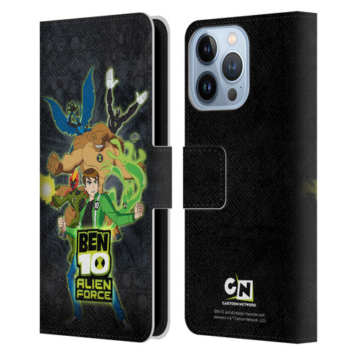 Ben 10: Alien Force Graphics Character Art Leather Book Wallet Case Cover For Apple iPhone 13 Pro