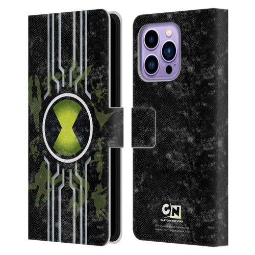 Ben 10: Alien Force Graphics Omnitrix Leather Book Wallet Case Cover For Apple iPhone 14 Pro Max