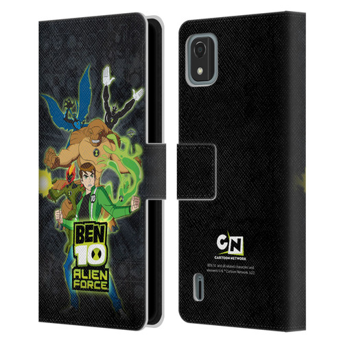 Ben 10: Alien Force Graphics Character Art Leather Book Wallet Case Cover For Nokia C2 2nd Edition
