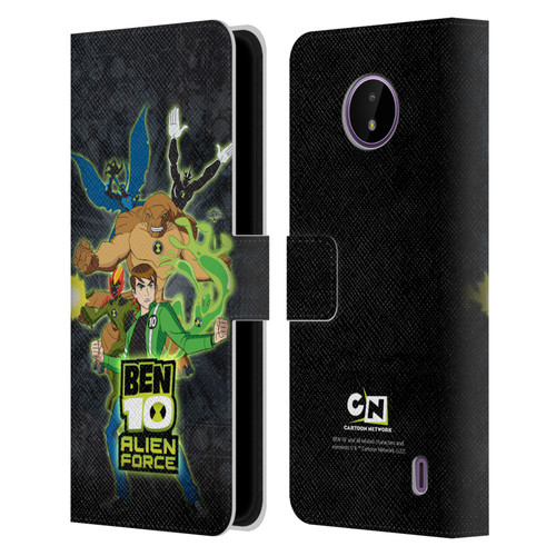 Ben 10: Alien Force Graphics Character Art Leather Book Wallet Case Cover For Nokia C10 / C20