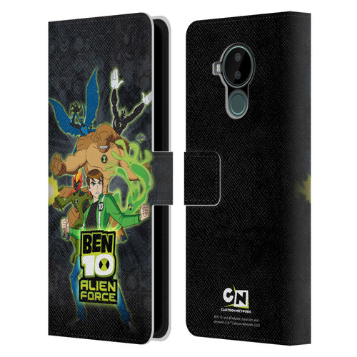 Ben 10: Alien Force Graphics Character Art Leather Book Wallet Case Cover For Nokia C30