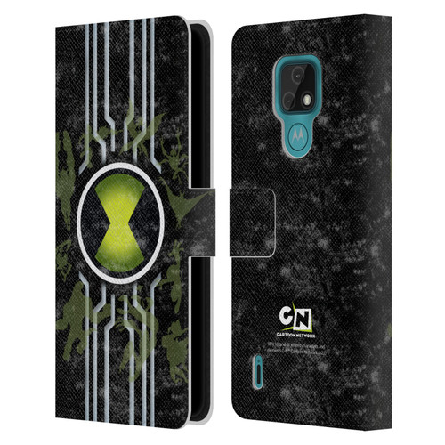 Ben 10: Alien Force Graphics Omnitrix Leather Book Wallet Case Cover For Motorola Moto E7