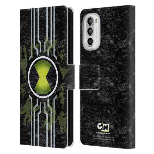Ben 10: Alien Force Graphics Omnitrix Leather Book Wallet Case Cover For Motorola Moto G52