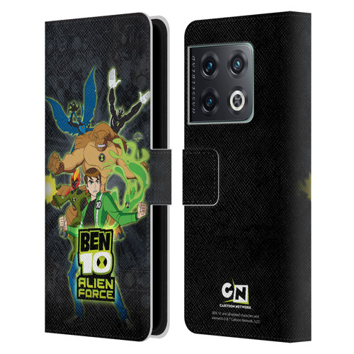 Ben 10: Alien Force Graphics Character Art Leather Book Wallet Case Cover For OnePlus 10 Pro