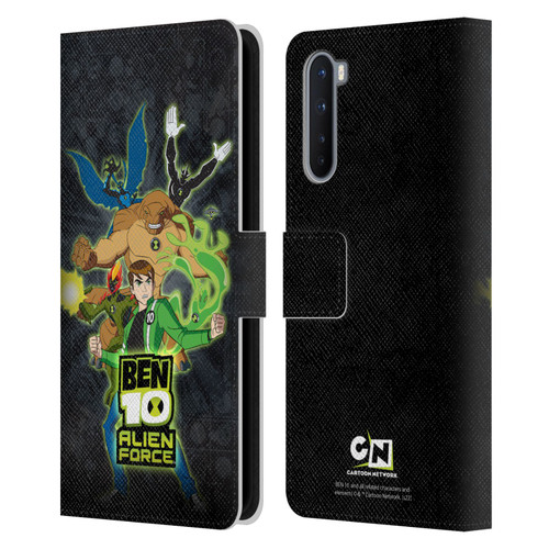 Ben 10: Alien Force Graphics Character Art Leather Book Wallet Case Cover For OnePlus Nord 5G
