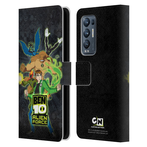 Ben 10: Alien Force Graphics Character Art Leather Book Wallet Case Cover For OPPO Find X3 Neo / Reno5 Pro+ 5G