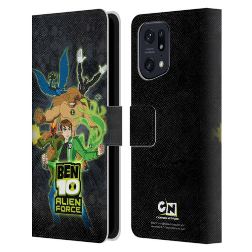 Ben 10: Alien Force Graphics Character Art Leather Book Wallet Case Cover For OPPO Find X5