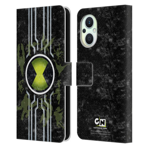 Ben 10: Alien Force Graphics Omnitrix Leather Book Wallet Case Cover For OPPO Reno8 Lite