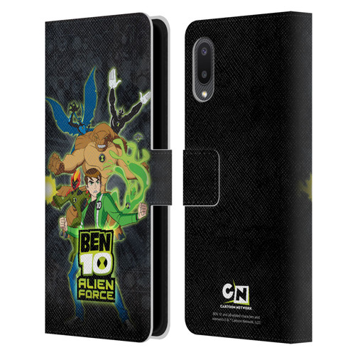 Ben 10: Alien Force Graphics Character Art Leather Book Wallet Case Cover For Samsung Galaxy A02/M02 (2021)