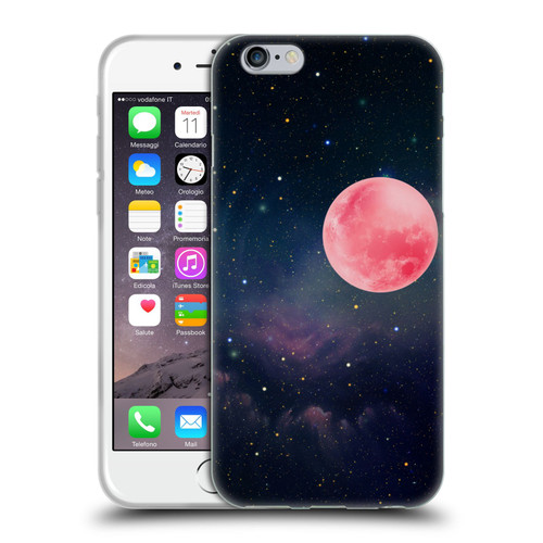 Cosmo18 Space Pink Moon Soft Gel Case for Apple iPhone 6 / iPhone 6s