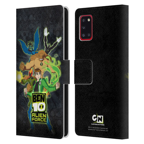 Ben 10: Alien Force Graphics Character Art Leather Book Wallet Case Cover For Samsung Galaxy A31 (2020)