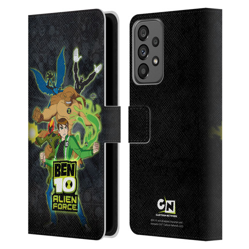 Ben 10: Alien Force Graphics Character Art Leather Book Wallet Case Cover For Samsung Galaxy A73 5G (2022)