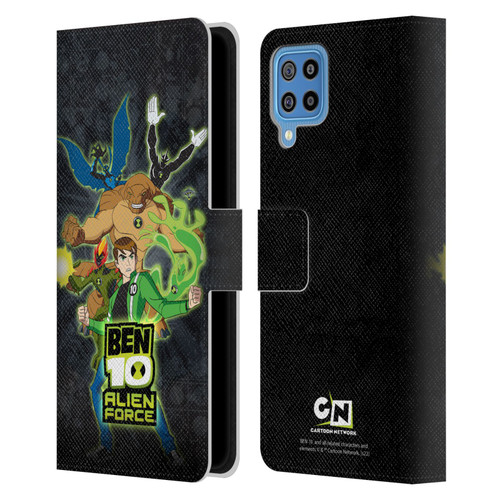 Ben 10: Alien Force Graphics Character Art Leather Book Wallet Case Cover For Samsung Galaxy F22 (2021)