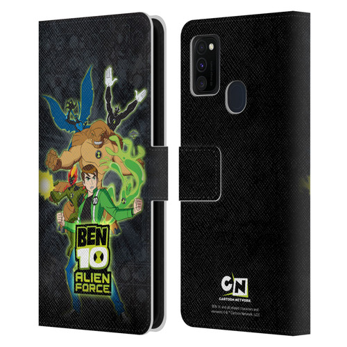 Ben 10: Alien Force Graphics Character Art Leather Book Wallet Case Cover For Samsung Galaxy M30s (2019)/M21 (2020)
