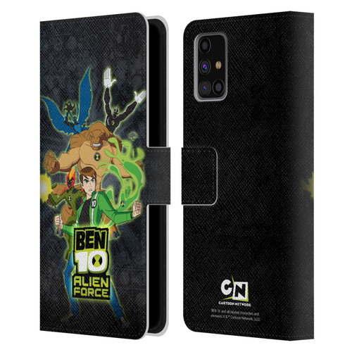 Ben 10: Alien Force Graphics Character Art Leather Book Wallet Case Cover For Samsung Galaxy M31s (2020)