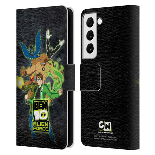 Ben 10: Alien Force Graphics Character Art Leather Book Wallet Case Cover For Samsung Galaxy S22 5G