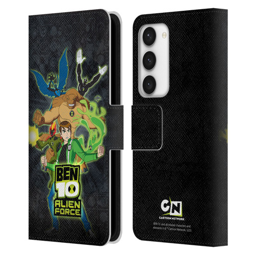 Ben 10: Alien Force Graphics Character Art Leather Book Wallet Case Cover For Samsung Galaxy S23 5G