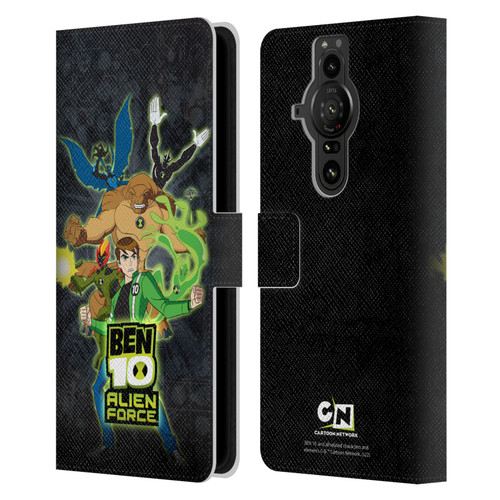 Ben 10: Alien Force Graphics Character Art Leather Book Wallet Case Cover For Sony Xperia Pro-I