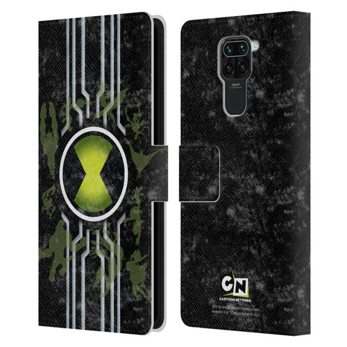 Ben 10: Alien Force Graphics Omnitrix Leather Book Wallet Case Cover For Xiaomi Redmi Note 9 / Redmi 10X 4G
