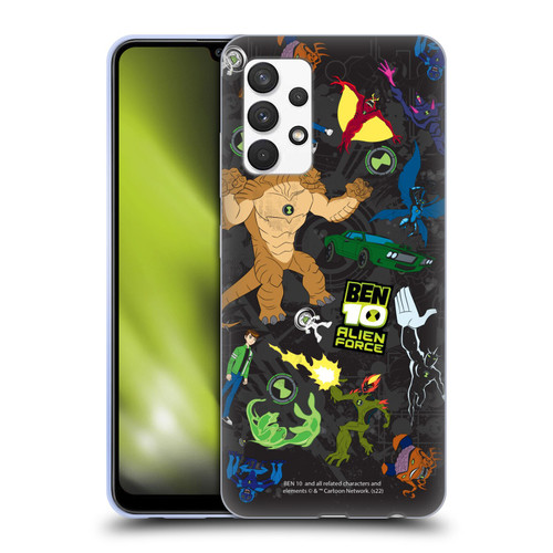 Ben 10: Alien Force Graphics Character Art Soft Gel Case for Samsung Galaxy A32 (2021)