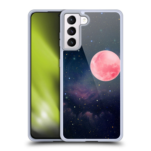 Cosmo18 Space Pink Moon Soft Gel Case for Samsung Galaxy S21+ 5G