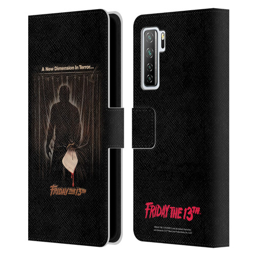 Friday the 13th Part III Key Art Poster 3 Leather Book Wallet Case Cover For Huawei Nova 7 SE/P40 Lite 5G